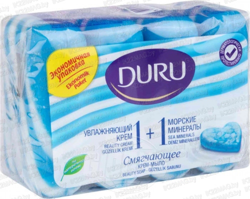 Мыло-крем Duru 1+1 Морские минералы 4*80 г