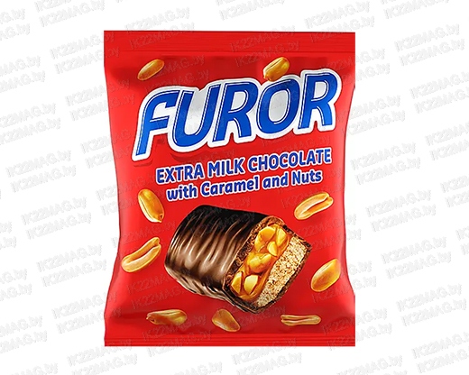 Конфеты "Furor" гл.с мягк. карамел., нугой и арахисом 1 кг