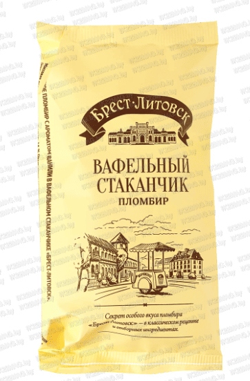 Мороженое "БРЕСТ-ЛИТОВСК" пломбир с аром. ванили 75 г